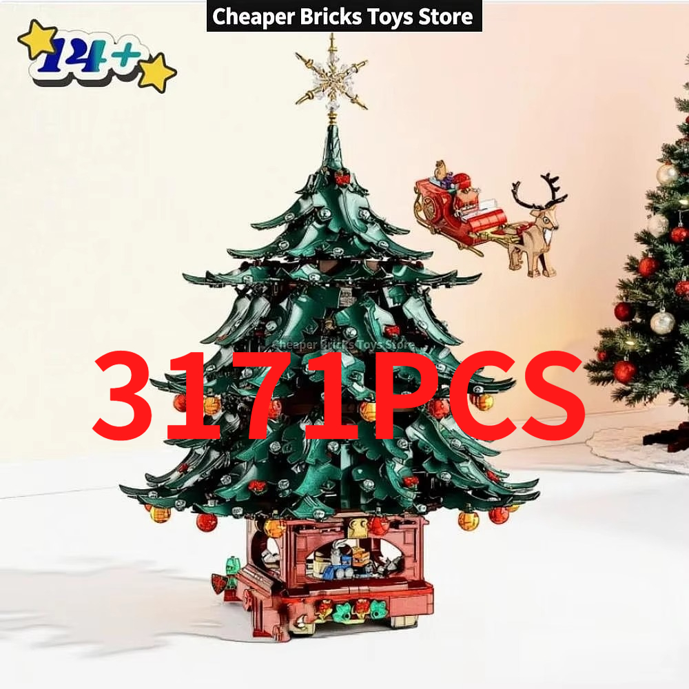 Building Blocks - Der Günstigste Vorrätige 3171-teilige Neue Weihnachtsbaum-Baustein-Modell