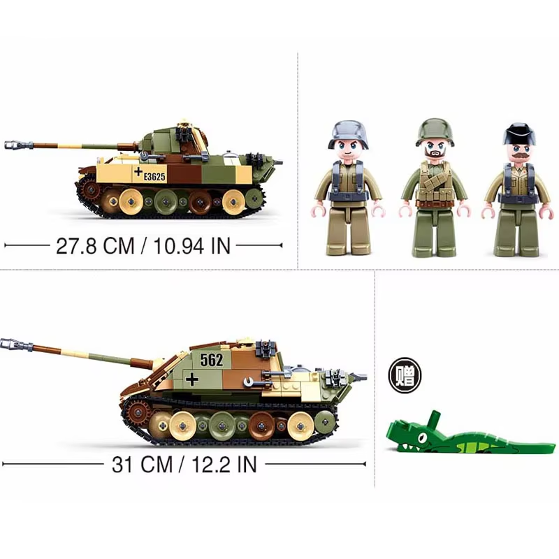 725-teiliger Militär-Panzerkam – Lego Compatible Military Tank Bewertung und Preis