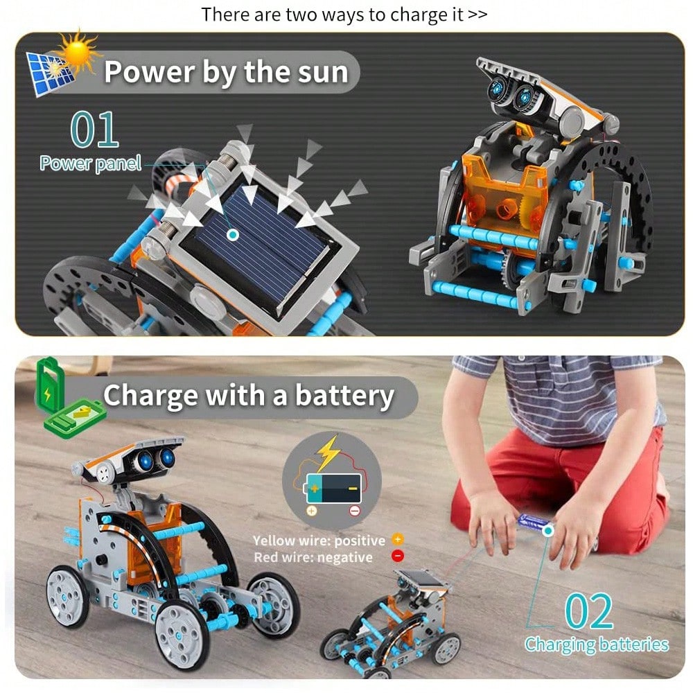 12-in-1-Solar-Roboter-Bausatz, – Stem Solar Robot Kit For Kids Bewertung und Preis