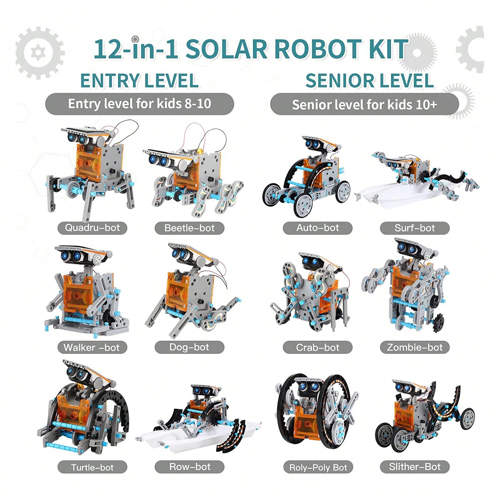 12-in-1-Solar-Roboter-Bausatz, – Stem Solar Robot Kit For Kids Bewertung und Preis