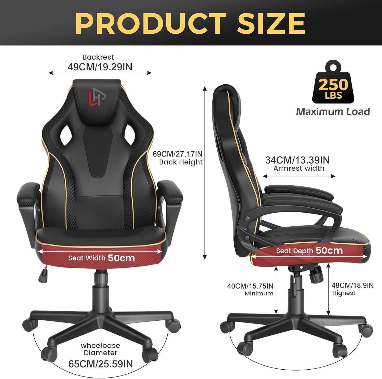 HapGIFT Gaming-Stuhl, ergonomi – Video Games Bewertung und Preis